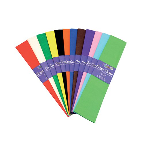 BRIGHT IDEAS CREPE PAPER ASSORTED (12 PACK) BI0568