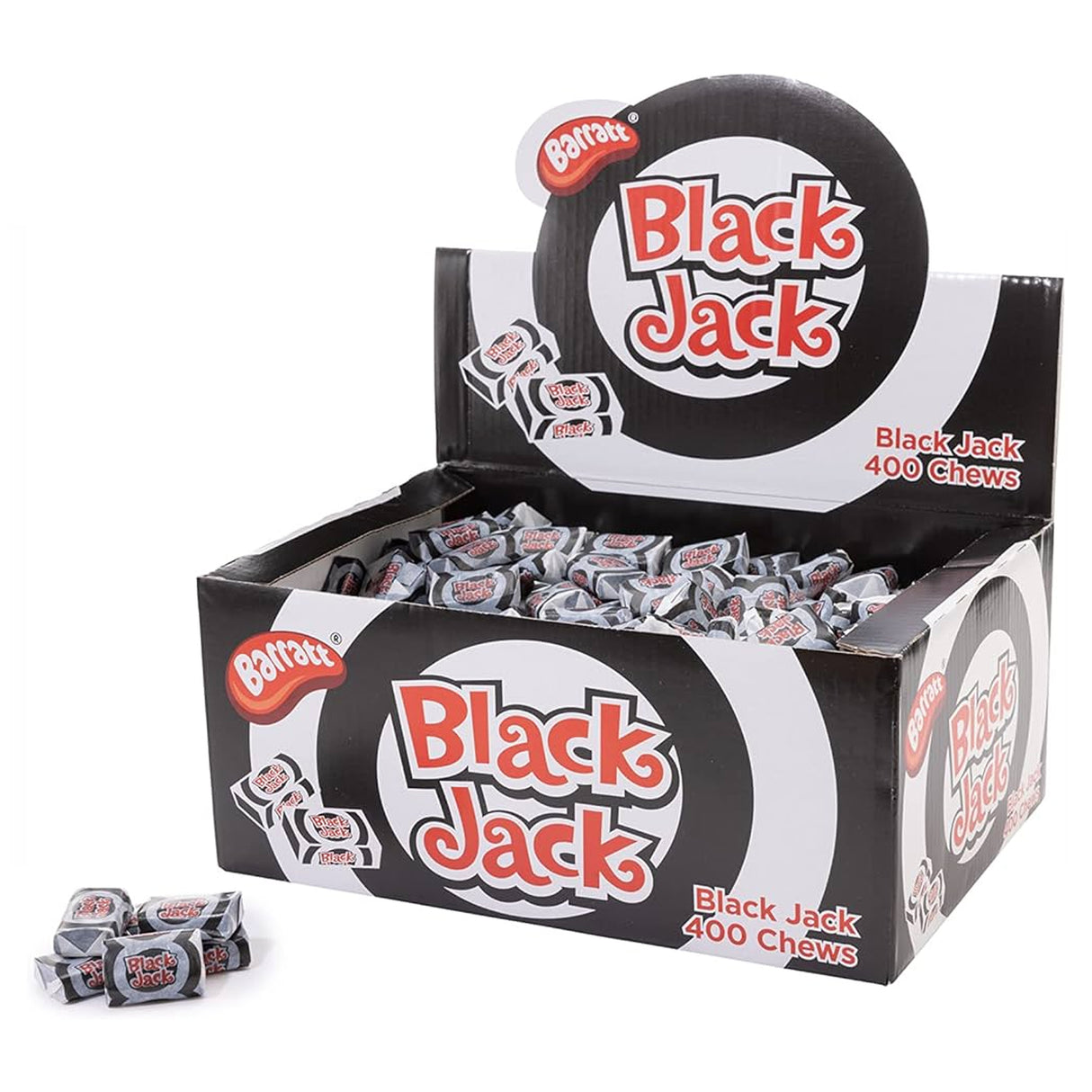CANDY LAND BLACK JACK CHEWS BOX (400)