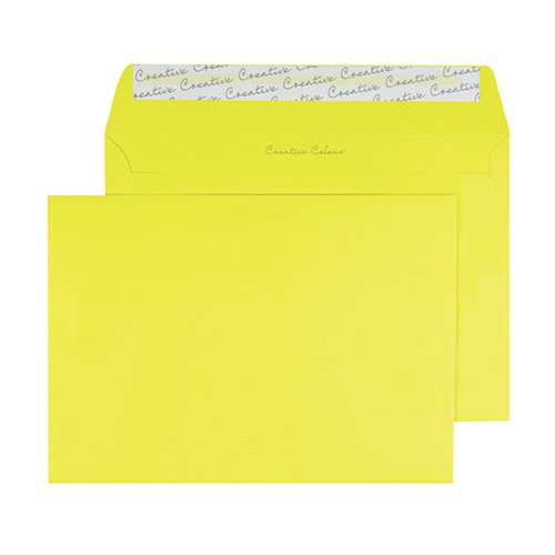 C5 WALLET ENVELOPE PEEL AND SEAL 120GSM BANANA YELLOW (PACK