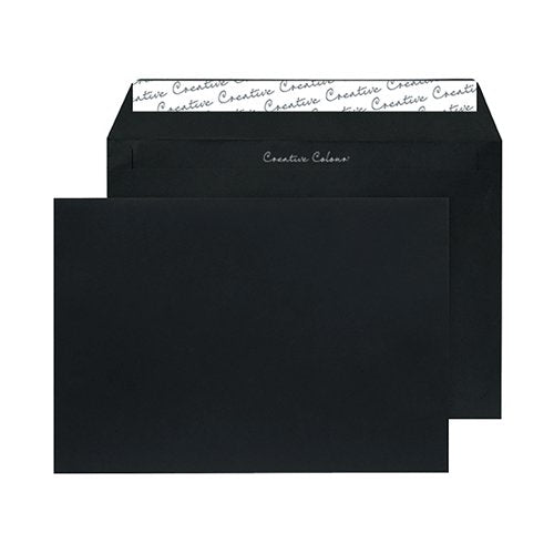 C5 WALLET ENVELOPE PEEL AND SEAL 120GSM JET BLACK (250 PACK)