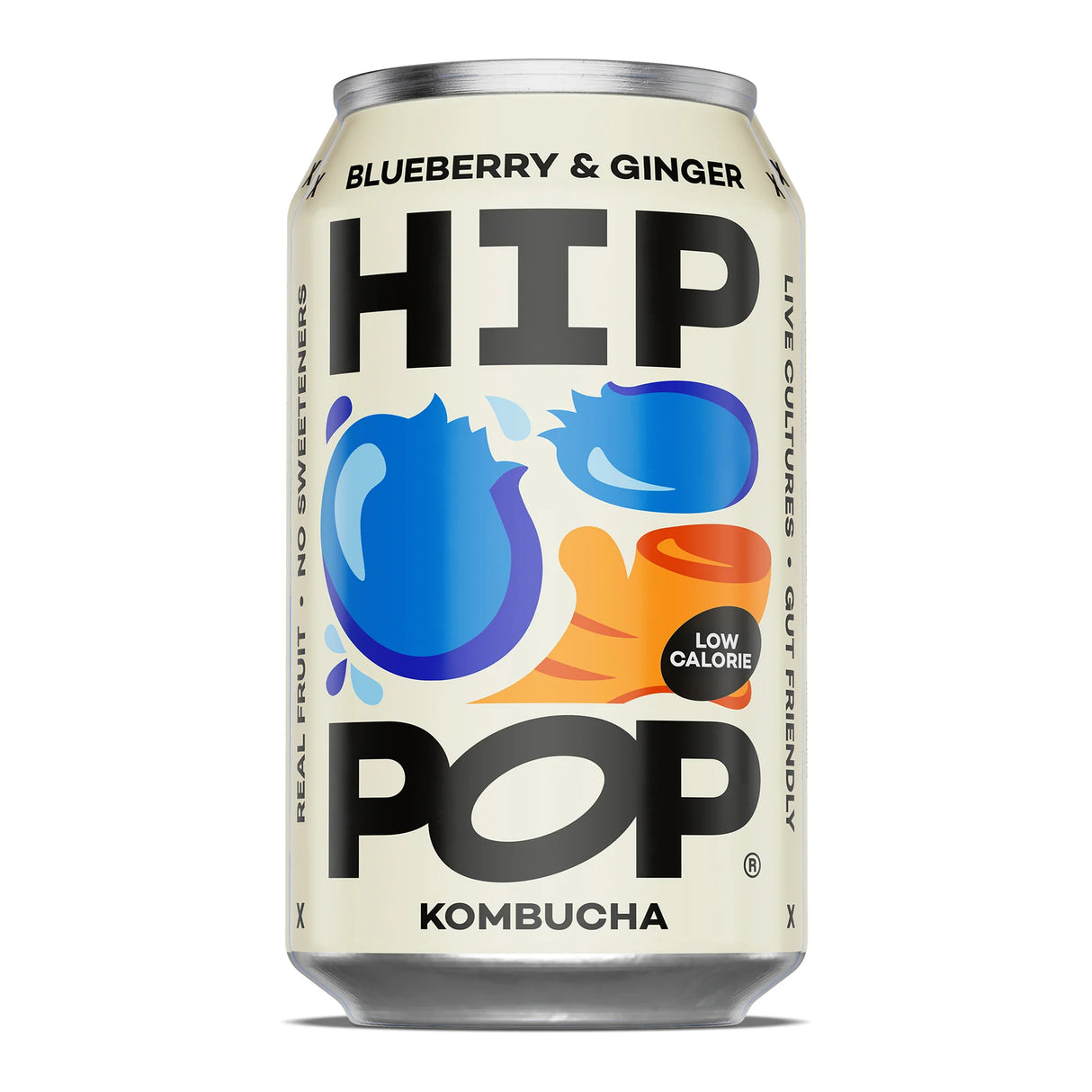 HIP POP BLUEBERRY & GINGER KOMBUCHA CANS (330ml) x 12