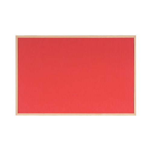 BI-OFFICE DOUBLE-SIDED BOARD CORK AND FELT 600X900MM RED FB0