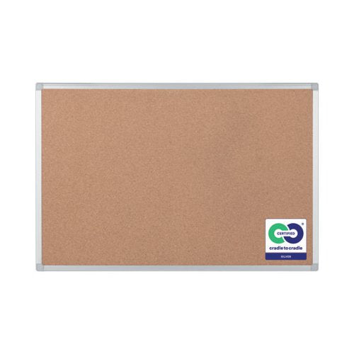 BI-OFFICE EARTH-IT ALUMINIUM FRAME CORK BOARD 900X600MM CA03