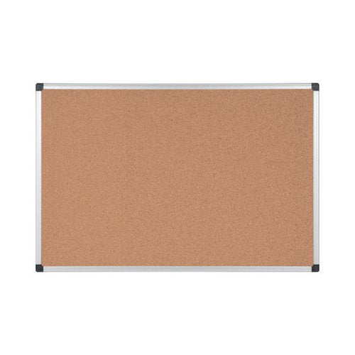 BI-OFFICE ALUMINIUM FRAME CORK NOTICEBOARD 1200X900MM CA0511