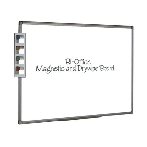 BI-OFFICE ALUMINIUM FINISH MAGNETIC WHITEBOARD 600X450MM MB0