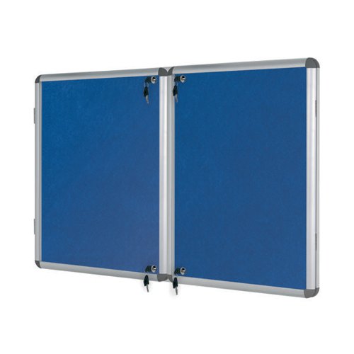 BI-OFFICE ENCLORE FELT INDOOR LOCKABLE GLAZED CASE 1230X1830