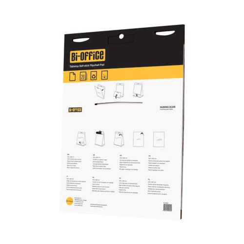 BI-OFFICE TABLE TOP SELF-STICK FLIPCHART PAD 585X500MM 20 SH