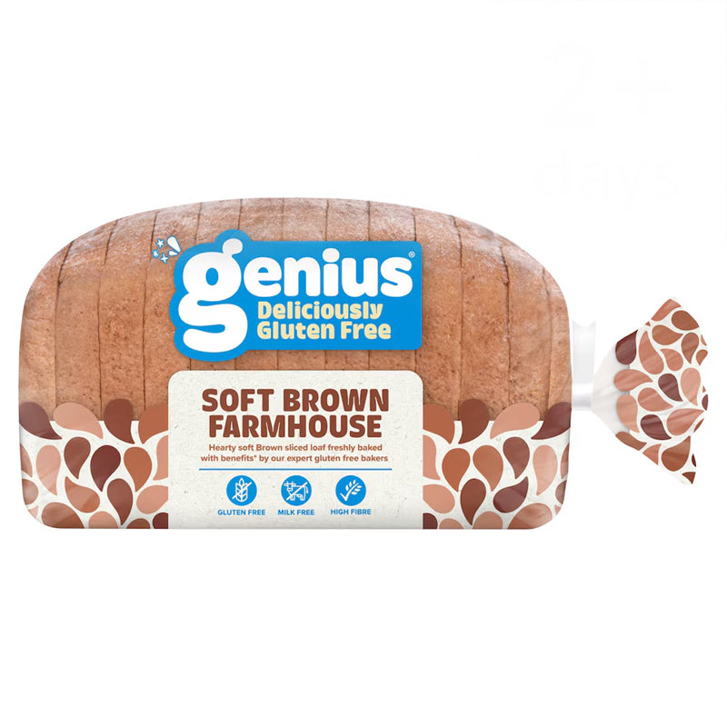 GENIUS GLUTEN FREE SLICED BROWN BREAD (430g)