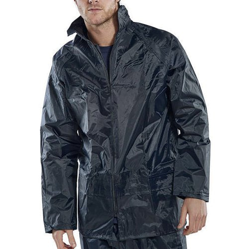 BEESWIFT NYLON B-DRI WEATHER PROOF JACKET NAVY BLUE L NBDJNL