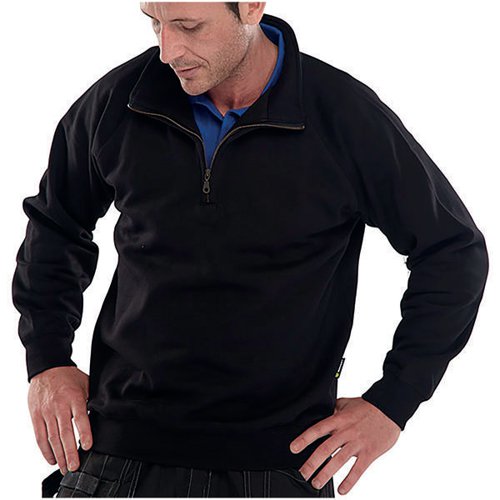 BEESWIFT QUARTER ZIP SWEATSHIRT BLACK XS CLQZSSBLXS