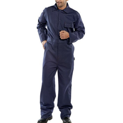 BEESWIFT CLICK BOILERSUIT COTTON DRILL NAVY BLUE 36 CDBSN36