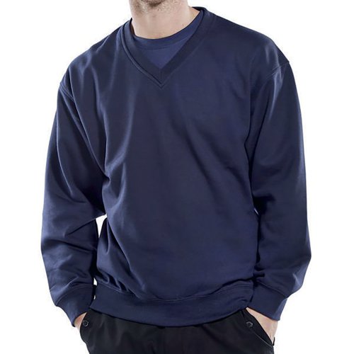 BEESWIFT CLICK V-NECK SWEATSHIRT NAVY BLUE 2XL CLVPCSN2XL
