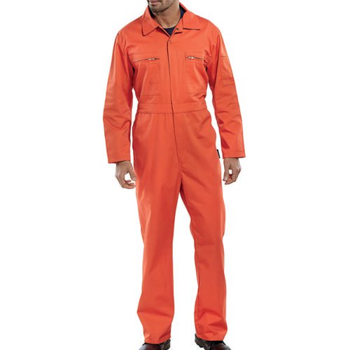 BEESWIFT SUPER CLICK HEAVYWEIGHT BOILERSUIT ORANGE 50 PCBSHW