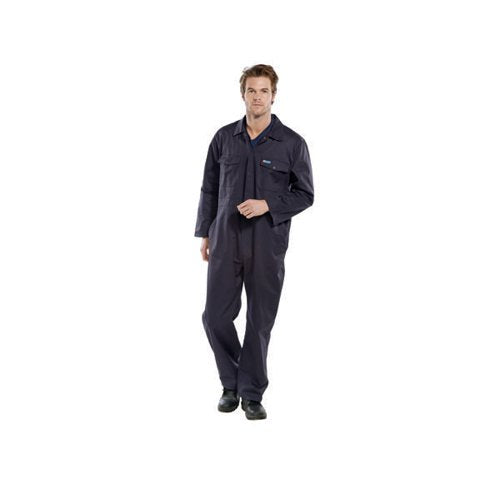BEESWIFT CLICK POLYCOTTON BOILERSUIT NAVY BLUE 38 INCH PCBSN