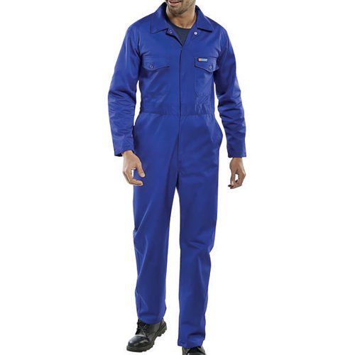 BEESWIFT CLICK POLYCOTTON BOILERSUIT ROYAL BLUE 40 INCH PCBS
