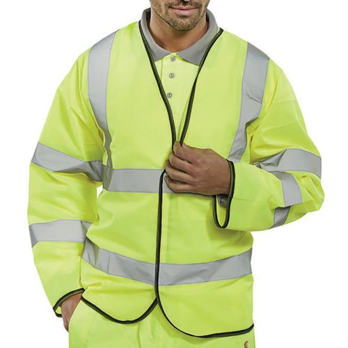 BEESWIFT HIGH VISIBILITY LONG SLEEVE JERKIN SATURN YELLOW XL