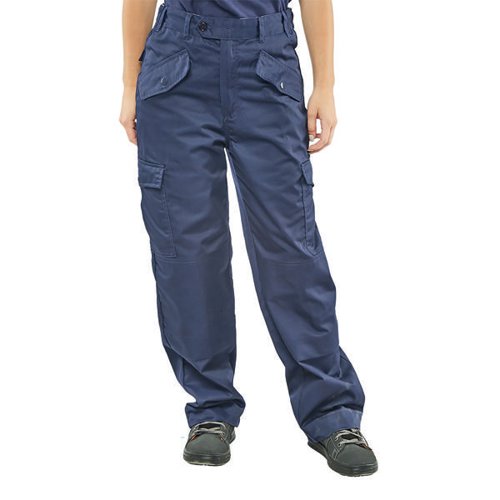 BEESWIFT LADIES POLYCOTTON TROUSERS NAVY BLUE 24 LPCTHWN24
