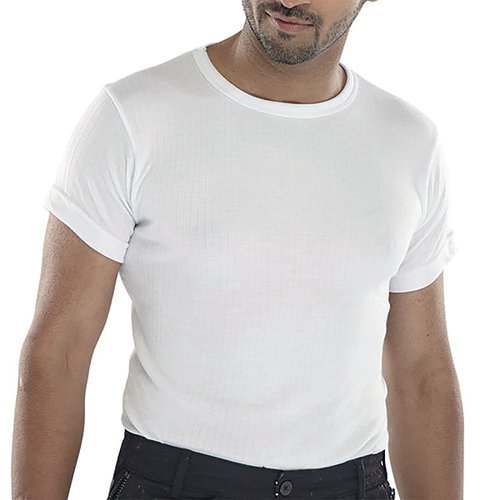 BEESWIFT SHORT SLEEVE THERMAL VEST WHITE M THVSSWM