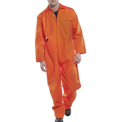 BEESWIFT FIRE RETARDANT BOILERSUIT ORANGE 52 CFRBSOR52