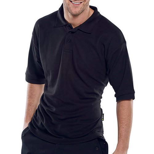 BEESWIFT CLICK SHORT SLEEVE POLO SHIRT BLACK 4XL CLPKSBL4XL