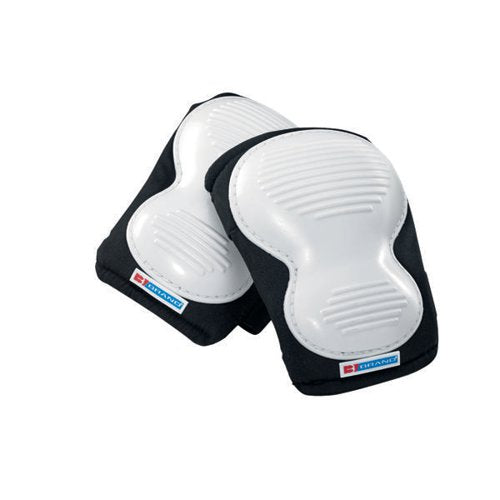 BEESWIFT B-BRAND POLY RIDGED KNEE PADS 1 PAIR WHITE/BLACK BB