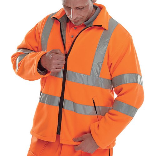 BEESWIFT CARNOUSTIE HIGH VISIBILITY FLEECE JACKET ORANGE 2XL