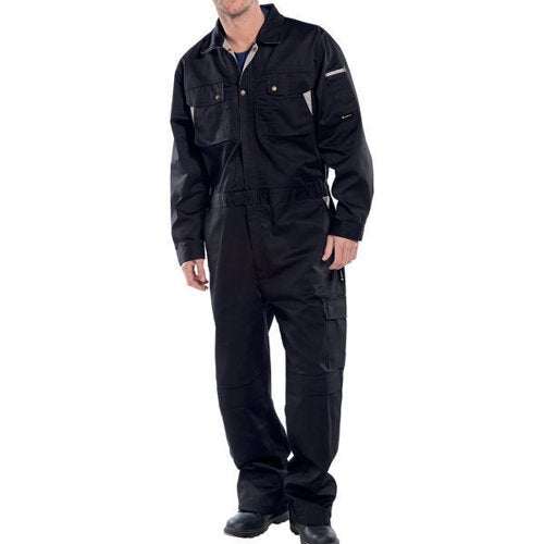 BEESWIFT CLICK PREMIUM BOILERSUIT STRETCH-PLUS BLACK 40 CPCB
