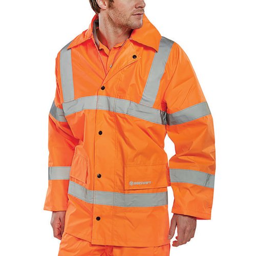 BEESWIFT HIGH VISIBILITY EN471 LIGHTWEIGHT JACKET ORANGE 3XL