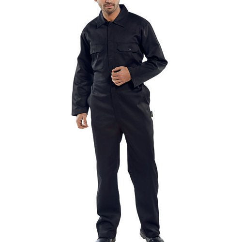 BEESWIFT CLICK POLYCOTTON REGULAR BOILERSUIT BLACK 44 RPCBSB