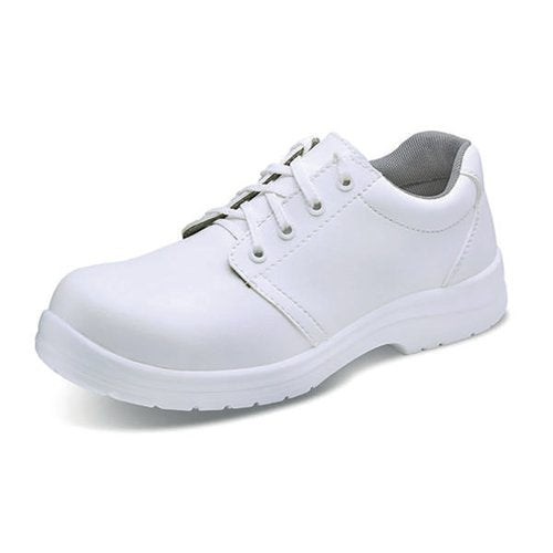 BEESWIFT MICRO-FIBRE STEEL TOE S2 LACE UP SHOE 1PR WHITE 3 C
