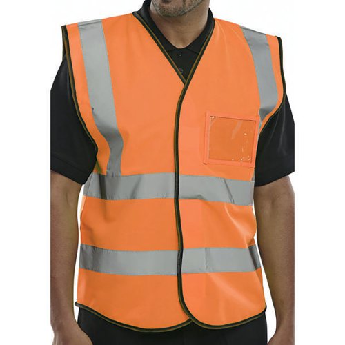 BEESWIFT HIGH VISIBILITY ID VEST ORANGE S BD108ORS