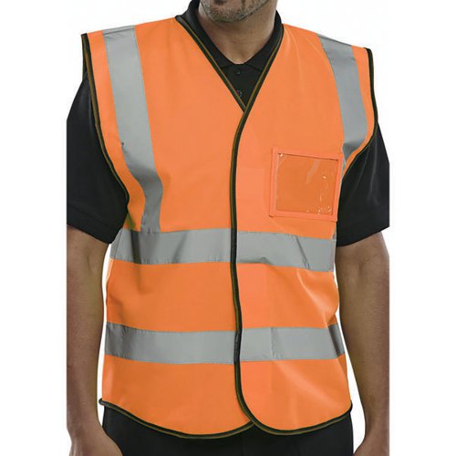 BEESWIFT HIGH VISIBILITY ID VEST ORANGE XL BD108ORXL