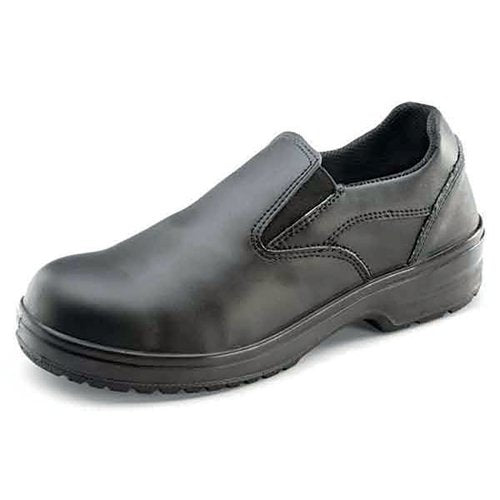 BEESWIFT LADIES DUAL DENSITY PU S1 SLIP ON SHOE 1PR BLACK 3