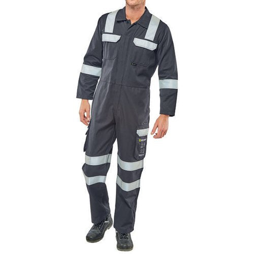 BEESWIFT ARC COMPLIANT FLASH COVERALL NAVY BLUE 42 CARC6N42