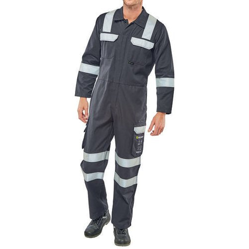 BEESWIFT ARC COMPLIANT FLASH COVERALL NAVY BLUE 50 CARC6N50