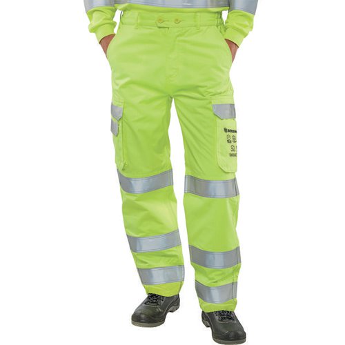 BEESWIFT HIGH VISIBILITY TROUSERS SATURN YELLOW 36T CARC5SY3