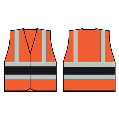 BEESWIFT HIGH VISIBILITY VEST ORANGE/BLACK 4XL HVVA2BL4XL