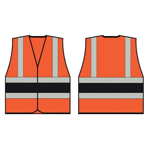 BEESWIFT HIGH VISIBILITY VEST ORANGE/BLACK S HVVA2BLS