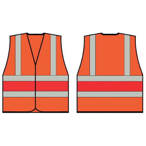 BEESWIFT HIGH VISIBILITY VEST ORANGE/RED 4XL HVVA2R4XL