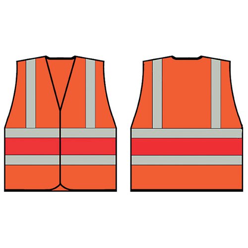 BEESWIFT HIGH VISIBILITY VEST ORANGE/RED S HVVA2RS