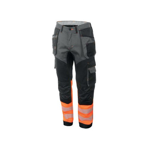 BEESWIFT HIGH VISIBILITY TWO TONE TROUSERS ORANGE/BLACK 33S