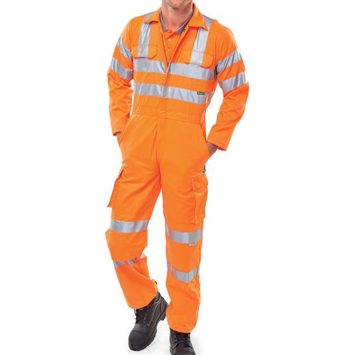 BEESWIFT RAILSPEC POLYCOTTON COVERALL ORANGE 52T RSC52T