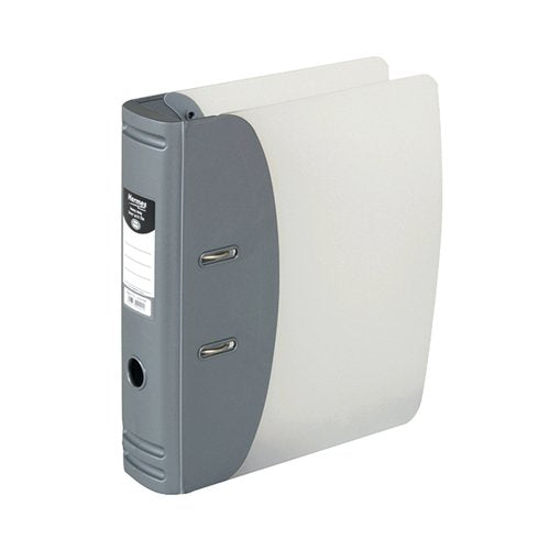 HERMES LEVER ARCH FILE HEAVY DUTY A4 78MM CAPACITY SILVER 83