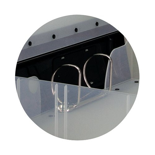 HERMES HEAVY DUTY 80MM 2D-RING POLYPROPYLENE BOX FILE A4 BLA