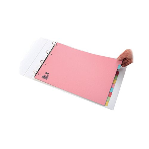 ELBA 10-PART CARD DIVIDER RECYCLED MANILLA A3 ASSORTED 10008