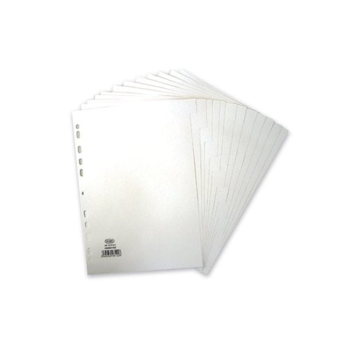 ELBA 12-PART DIVIDER 160GSM MULTIPUNCHED A4 WHITE 400007502