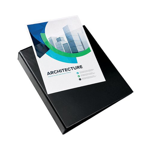 ELBA PANORAMA 65MM PRESENTATION LEVER ARCH FILE A4 BLACK (5
