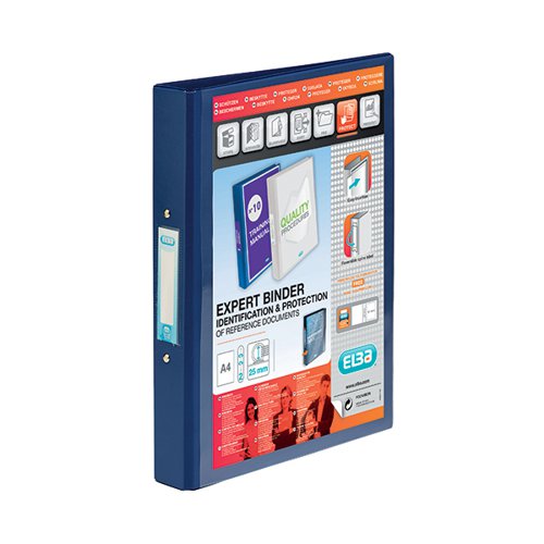 ELBA VISION 25MM 2 O-RING PRESENTATION BINDER A4 BLUE 100080