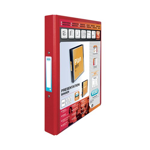 ELBA VISION 25MM 2 O-RING PRESENTATION BINDER A4 RED 100080890