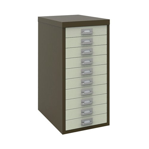 BISLEY 10 MULTIDRAWER CABINET A4 279X380X590MM COFFEE/CREAM